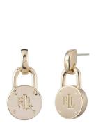 Pe Logo Padlock Drop-Gld Accessories Jewellery Earrings Studs Gold Lau...