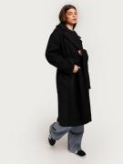 Gina Tricot - Pitkät takit - Black - Long Belted Coat - Takit - coats