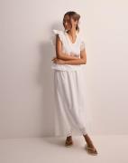 Only - Valkoinen - Onllou Emb Ankle Skirt Cs Ptm