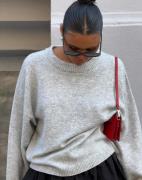 Nelly - Harmaa - Sleeve Focus Knit Sweater