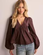 Nelly - Ruskea - Perfect Puff Sleeve Blouse