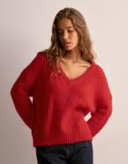 Object Collectors Item - Punainen - Objmilu Ls Lo V-Neck Knit E Au 24