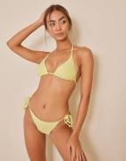 Missguided - Keltainen - Towelling Tie Side Bikini Bottom