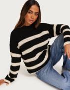 Vero Moda - Ruutu/Raita - Vmhilda Ls Highneck Pullover Ga Noo