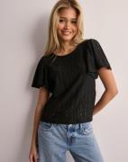 Only - Musta - Onlriverside S/S Flaired Top Jrs