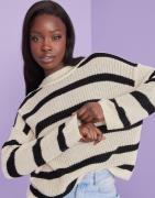 JDY - Musta - Jdyjusty L/S Stripe Pullover Knt No