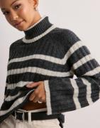 JDY - Harmaa - Jdymiley L/S Long Stripe Pullov Knt