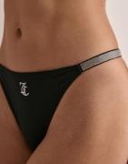 Juicy Couture - Kuviollinen - Diamante Tape Logo Thong 2 Pack