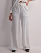 Selected Femme - Valkoinen - Slfviva-Gulia Hw Long Linen Pant No