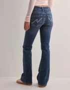 Nelly - Sininen - Low Waist Bootcut Stitch Jeans