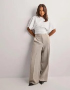 Selected Femme - Harmaa - Slfrita-Paxa Hw Extra Wide Pant Mel