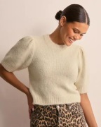 Vero Moda - Valkoinen - Vmnovah Ss O-Neck Puff Pullover Ga