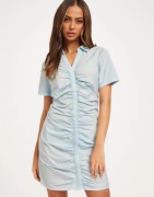 JDY - Sininen - Jdyreese S/S Ruching Shirt Dress Wv