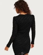 Only - Musta - Onlrie L/S V-Neck Dress Jrs