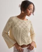 Vero Moda - Valkoinen - Vmginger 3/4 Boatneck Pullover Ga N