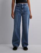 JDY - Sininen - Jdymaya High Waist Wide Jeans Dnm N