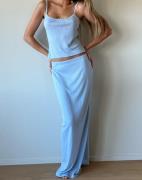 Nelly - Sininen - Pointelle Maxi Skirt