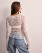 Nelly - Valkoinen - Gorgeous Lace Blouse Top