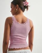 Only - Vaaleanpunainen - Onlsara Sharai Lace Tank Top Jrs No