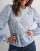 Vero Moda - Sininen - Vmdoris Ls Jaquard Top Exp