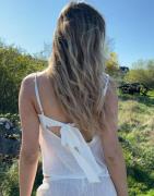 Nelly - Valkoinen - Flowy Bow Top