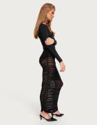 Nelly - Musta - Mesh Rouched Skirt