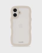 Holdit - Beige - Wavy Case Transparent iPhone 16