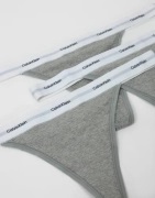 Calvin Klein Underwear - Harmaa - String Thong 3PK