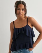 Nelly - Sininen - Cute Flounce Strap Top