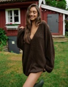 Nelly - Ruskea - Volume Knit Cardigan