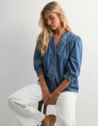 Only - Sininen - Onlraya 3/4 Shirt Dnm Akm Noos