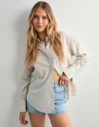 Gina Tricot - Beige - Linen blend shirt