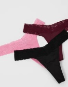 Nelly - Kuviollinen - Lovely Feels Thong 3-pack
