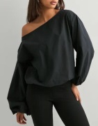 Nelly - Musta - Volume Blouse