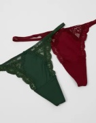 Nelly - Punainen - Tiny 2-Pack Thong