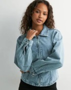Pieces - Sininen - Pcjules Ls Fitted Denim Shirt D2D P