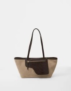 ATP ATELIER - Ruskea - Gaiba Suede/Printed Lizard Handbag