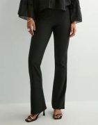Only - Musta - Onllisa Shine Pinstripe Flared Pant