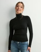 Only - Musta - Onlkarol L/S Rollneck Pullover Knt
