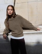 Nelly - Ruskea - Alpaca blend Knit Sweater
