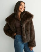 Only - Ruskea - Onldawn Life Faux Fur Jacket Cc Otw