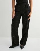 Pieces - Musta - Pcmichelle Rhinestone Hw Pant