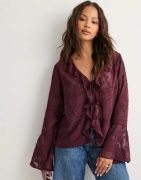 Pieces - Punainen - Pcmumo Ls Top Wvn