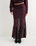 Vero Moda - Punainen - Vmmeta Lace Hw Ankle Skirt Wvn Ga