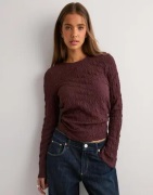 Only - Ruskea - Onlgiavanna L/S Top Jrs