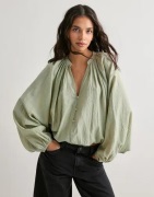 Nelly - Vihreä - Button Blouson Blouse
