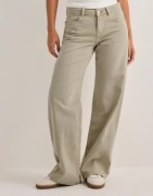 Gina Tricot - Beige - Low wide jeans