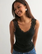 Pieces - Musta - Pcbarbera Lace Top Noos Bc