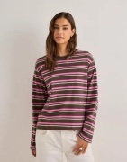 Only - Vaaleanpunainen - Onlmay Life L/S Stripe Top Box Jrs
