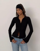 Nelly - Musta - Amazing Structure Shirt Top